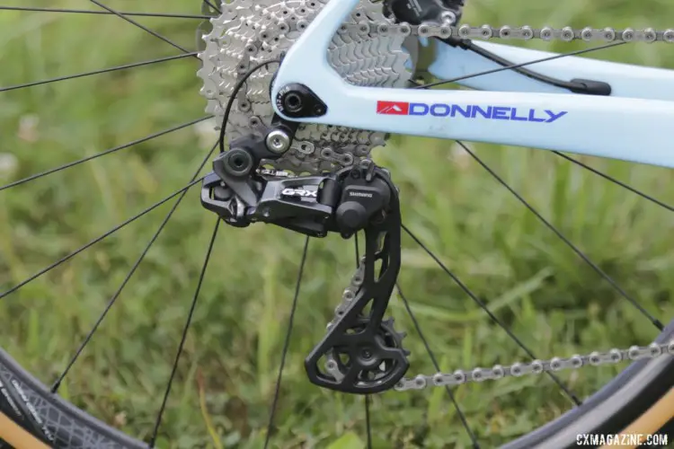 Hecht has joined the Shimano GRX wave, running an RX815 rear derailleur with his 1x setup. Gage Hecht's 2019 Donnelly C//C Cyclocross Bike. © Z. Schuster / Cyclocross Magazine