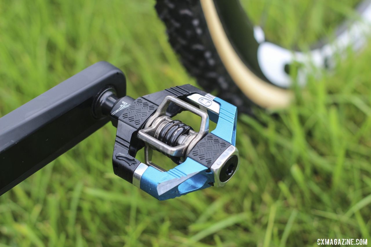 Blue Crankbrothers Candy 7 pedals kept things matchy matchy with the rest of Gilbert's bike. Sunny Gilbert's 2019/20 Van Dessel Full Tilt Boogie. © Z. Schuster / Cyclocross Magazine