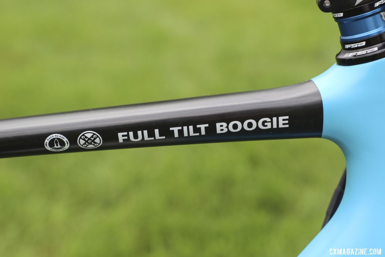 The Full Tilt Boogie is coming up on a decade of service as Van Dessel's flagship cyclocross bike. Sunny Gilbert's 2019/20 Van Dessel Full Tilt Boogie. © Z. Schuster / Cyclocross Magazine