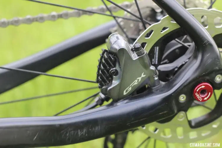 Gilbert ran the new GRX RX810 flat mount disc calipers. Sunny Gilbert's 2019/20 Van Dessel Full Tilt Boogie. © Z. Schuster / Cyclocross Magazine