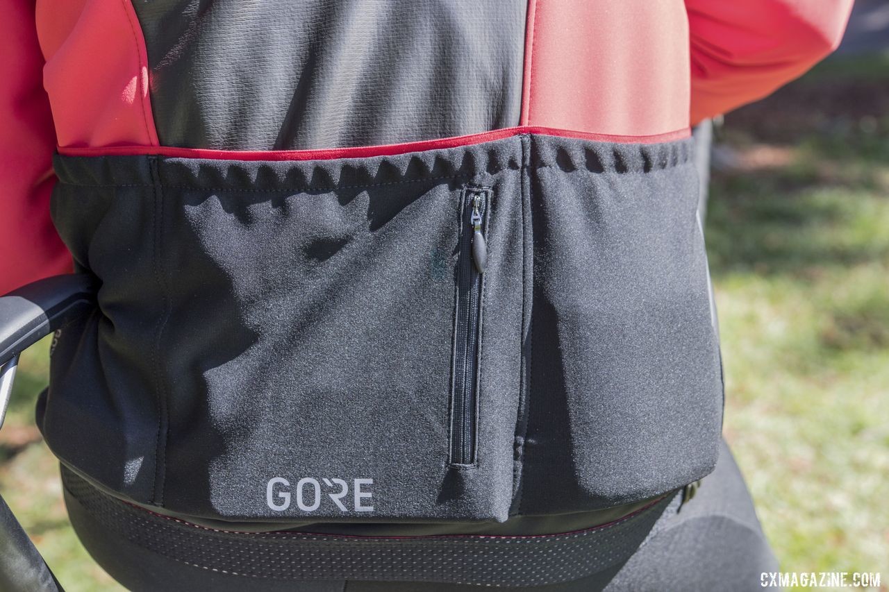 The Thermo Jacket pockets are big, but they could use venting for when it rains. Gore Gore-Tex Infinium Line. © C. Lee / Cyclocross Magazine