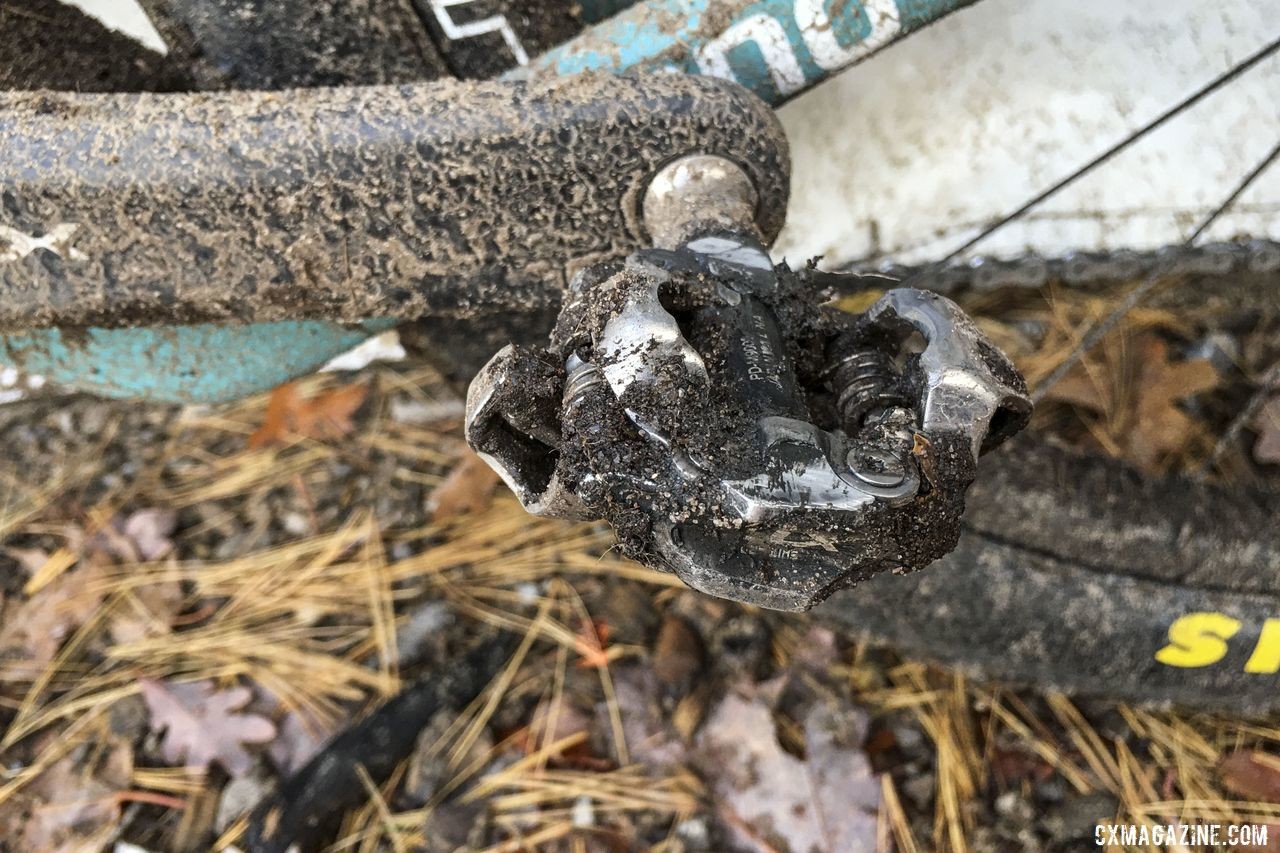 Kabush ran Shimano XTR M9100 SPD mountain bike pedals. Geoff Kabush's 2019 Iceman Cometh OPEN WI.DE. © B. Grant / Cyclocross Magazine