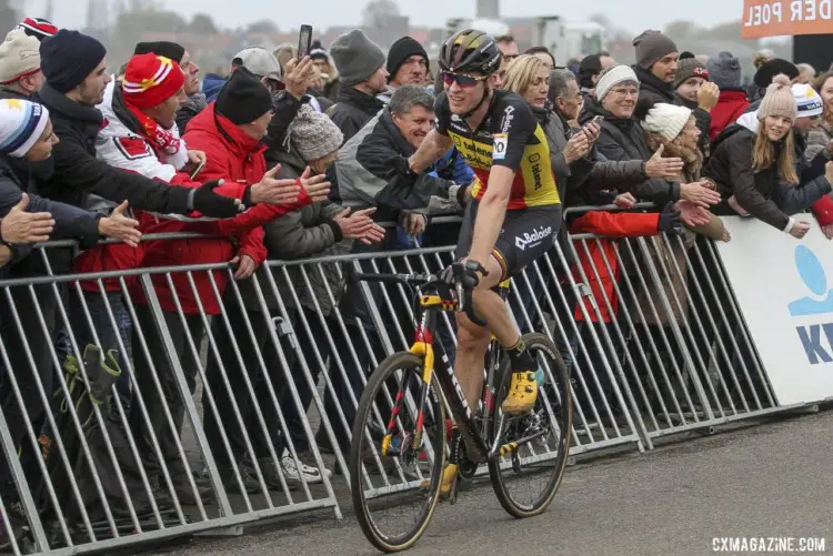 Toon Aerts returned to the World Cup podium after finishing fifth at Tabor. 2019 World Cup Koksijde. © B. Hazen / Cyclocross Magazine