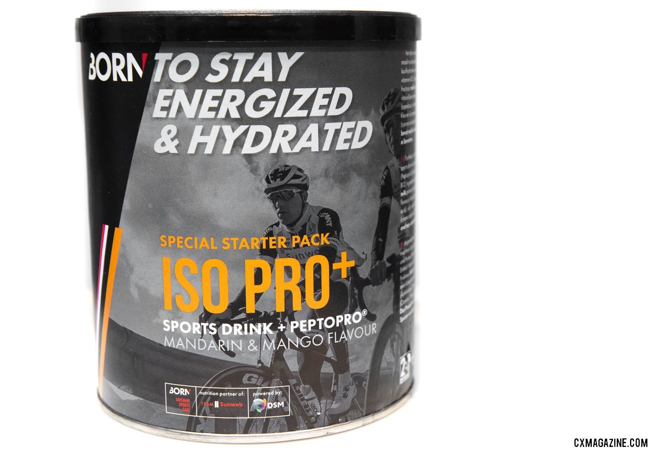 The Born ISO Pro+ drink combines carbs and milk protein for a during-exercise drink that's not too sweet. Five Fuels for cyclocross training. Training Tuesday. © Cyclocross Magazine
