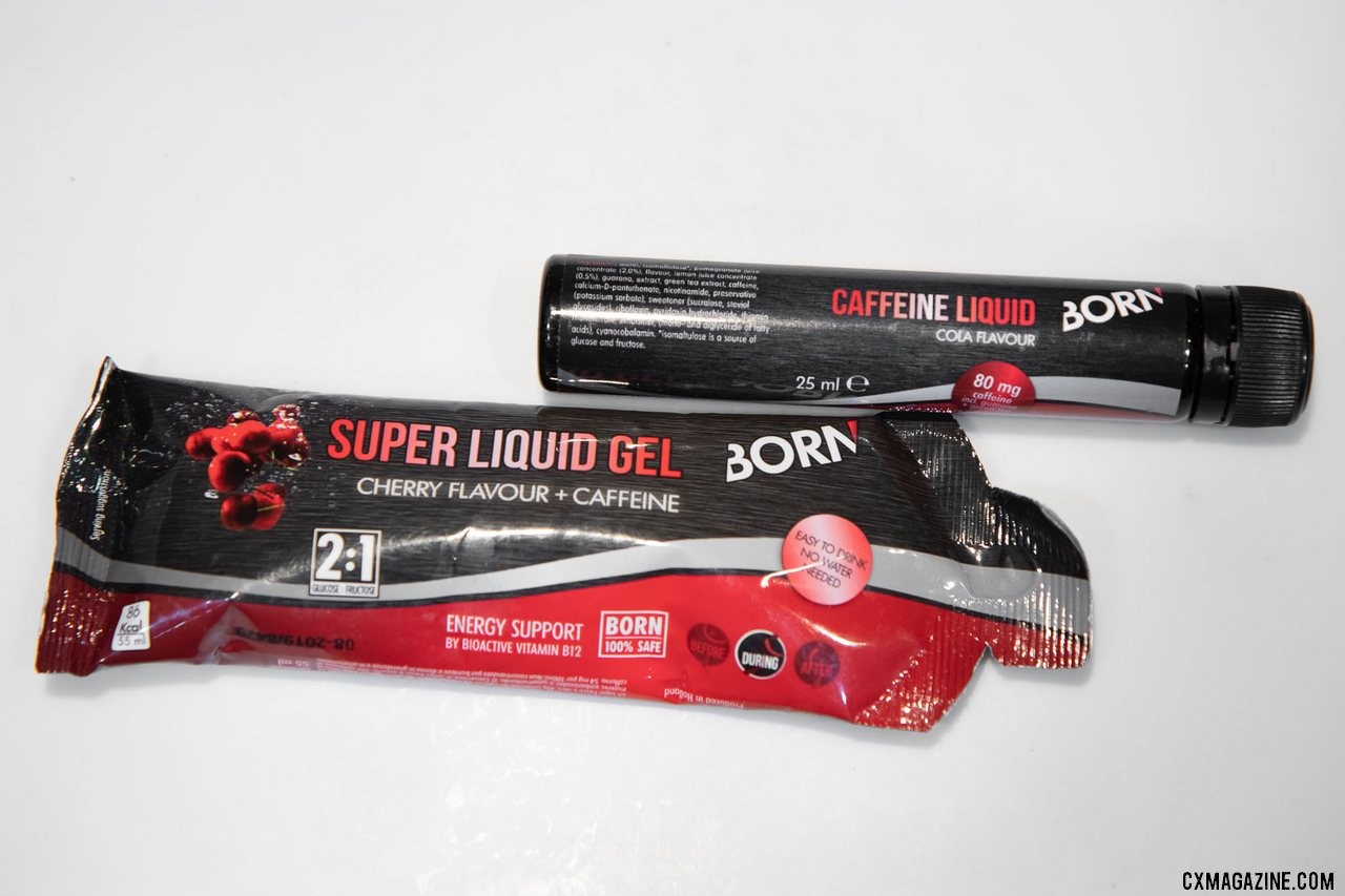 Born, available for our European friends, features gels and "caffeine liquid" for a quick jolt. The liquid gels are similar to S.I.S. and don't require water to go down easily. Five Fuels for cyclocross training. Training Tuesday. © Cyclocross Magazine