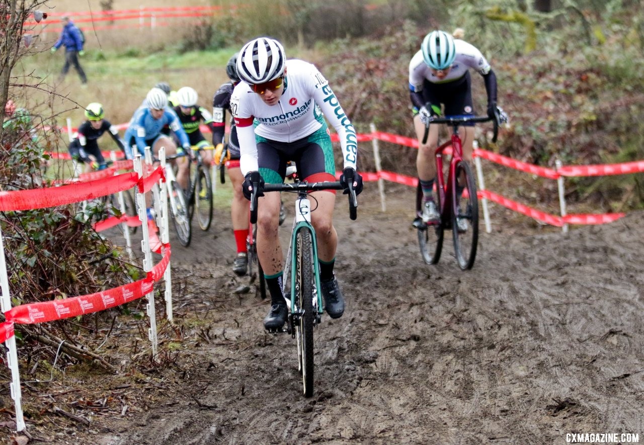 It was Katie Close once the climbing began. U23 Women. 2019 Cyclocross National Championships, Lakewood, WA. © D. Mable / Cyclocross Magazine