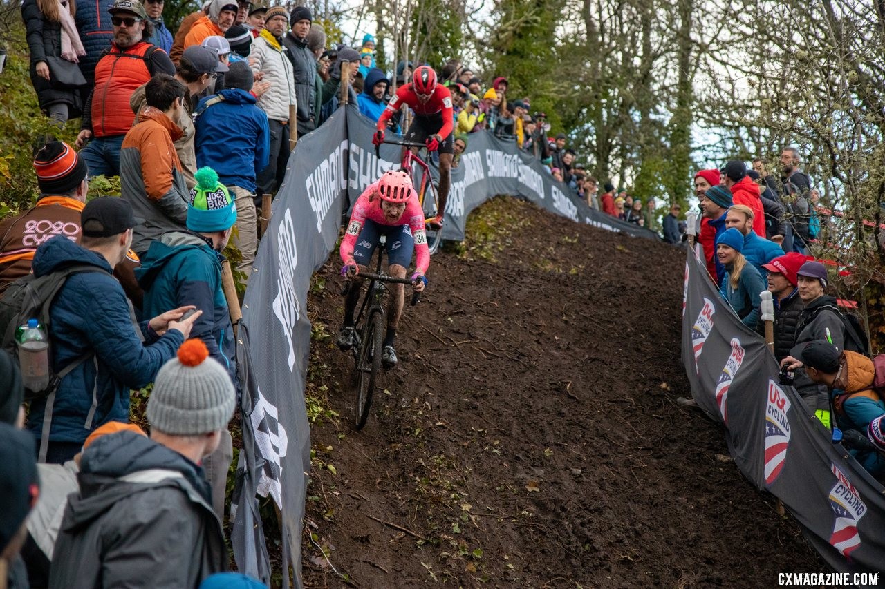 Local hero Logan Owen was a last-minute sign-up and finished top ten. Elite Men. 2019 Cyclocross National Championships, Lakewood, WA. © A. Yee / Cyclocross Magazine