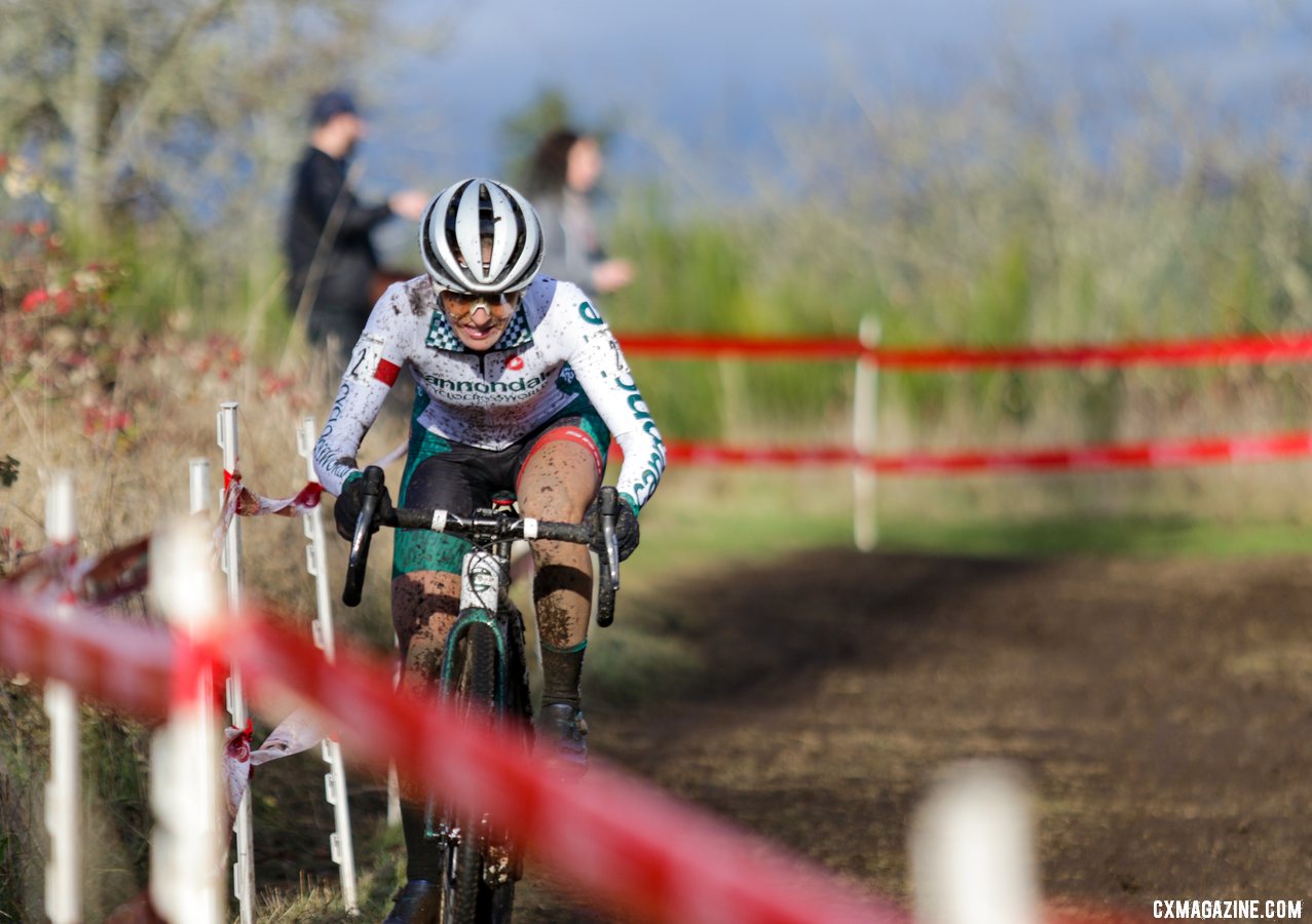 Kaitie Keough got off to a slow start and finished fifth. Elite Women. 2019 Cyclocross National Championships, Lakewood, WA. © D. Mable / Cyclocross Magazine