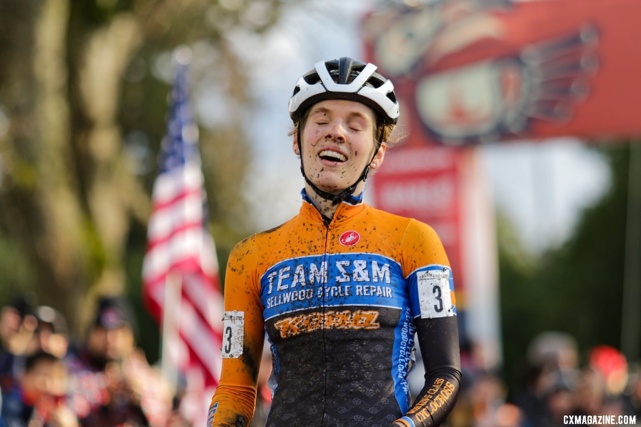 Clara Honsinger is your new U.S. Elite Women's National Champion. Elite Women. 2019 Cyclocross National Championships, Lakewood, WA. © D. Mable / Cyclocross Magazine