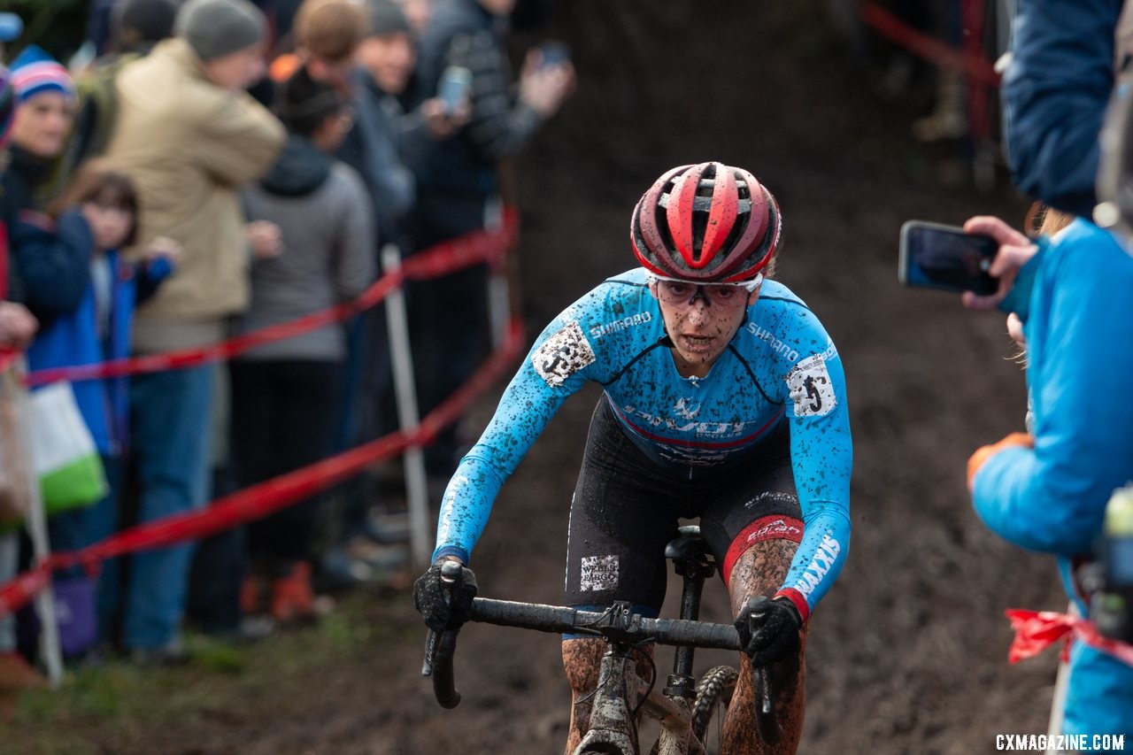 Courtenay McFadden played her part as hometown hero by starting strong on Sunday. Elite Women. 2019 Cyclocross National Championships, Lakewood, WA. © A. Yee / Cyclocross Magazine