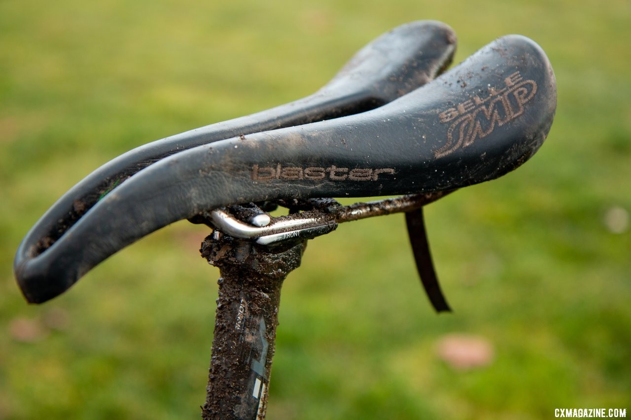 Hecht opted for the wavy-shaped Selle SMP Blaster saddle this year. Gage Hecht's Elite Men's winning Donnelly C//C cyclocross bike. 2019 USA Cycling Cyclocross National Championships bike profiles, Lakewood, WA. © A. Yee / Cyclocross Magazine