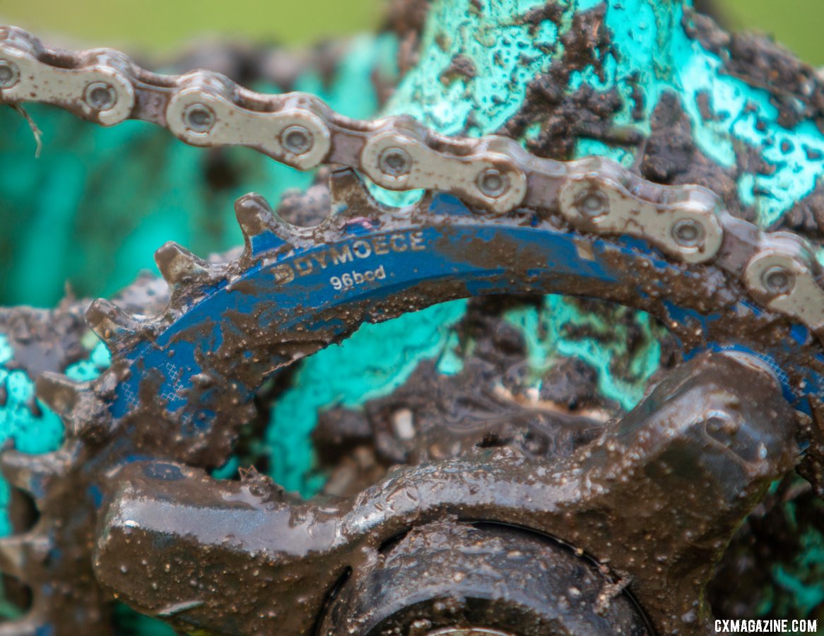 Mullins used a 32t chainring in Lakewood. Kira Mullins' Junior Women 11-12 wiining bike. 2019 USA Cycling Cyclocross National Championships bike profiles, Lakewood, WA. © A. Yee / Cyclocross Magazine