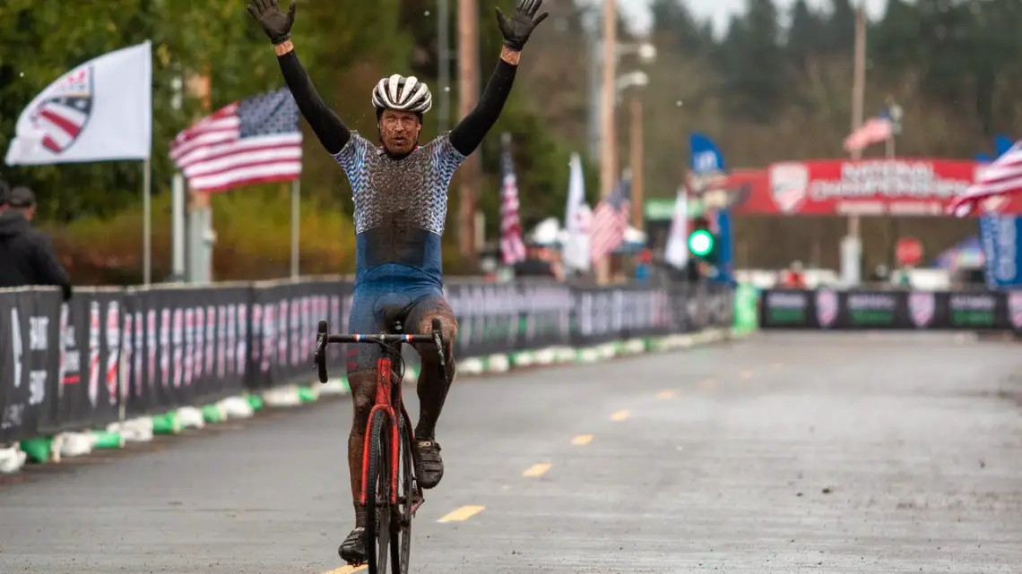 Don Myrah adds yet another #cxnats title. Masters 50-54. 2019 Cyclocross National Championships, Lakewood, WA. © A. Yee / Cyclocross Magazine