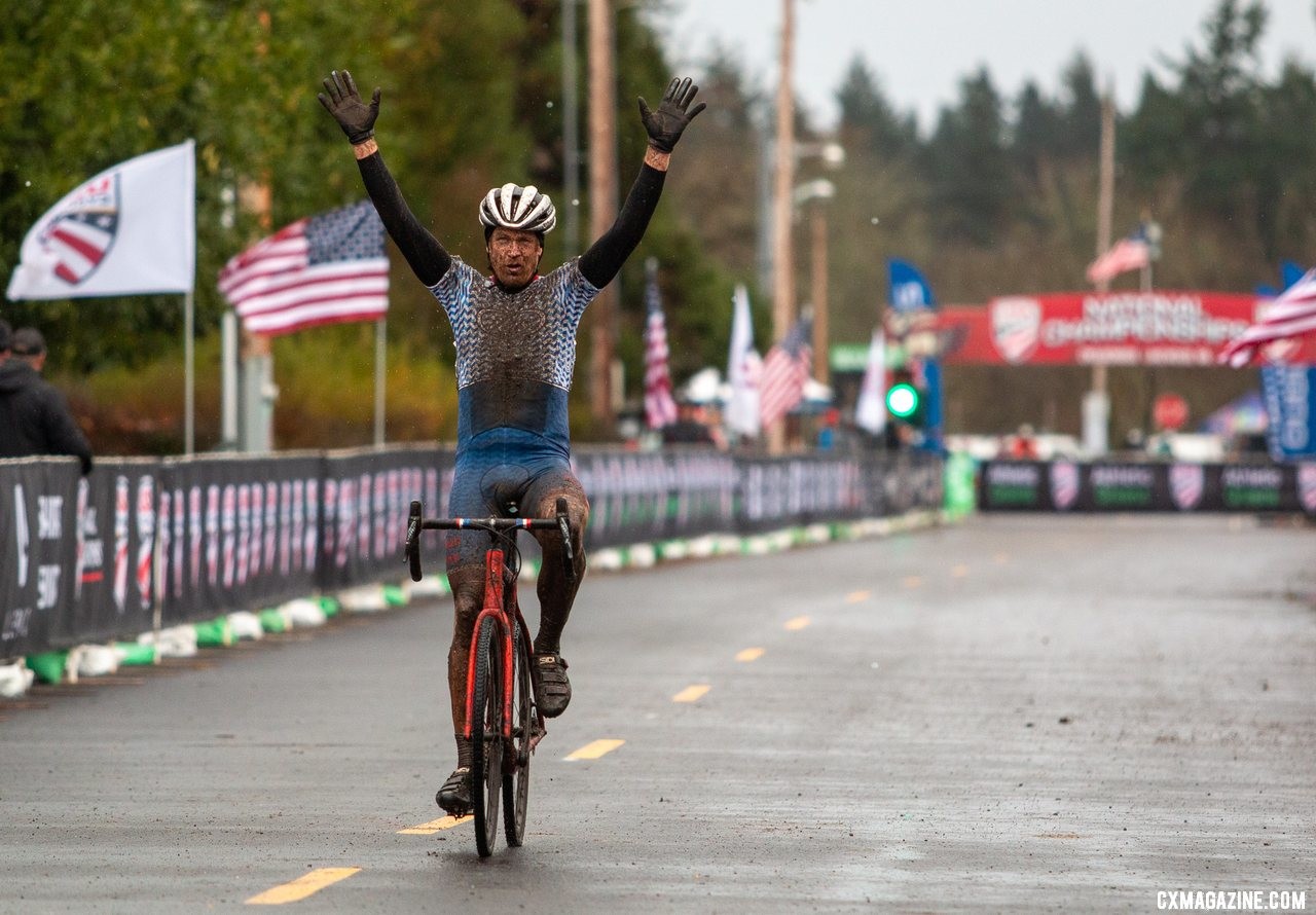 Don Myrah adds yet another #cxnats title. Masters 50-54. 2019 Cyclocross National Championships, Lakewood, WA. © A. Yee / Cyclocross Magazine