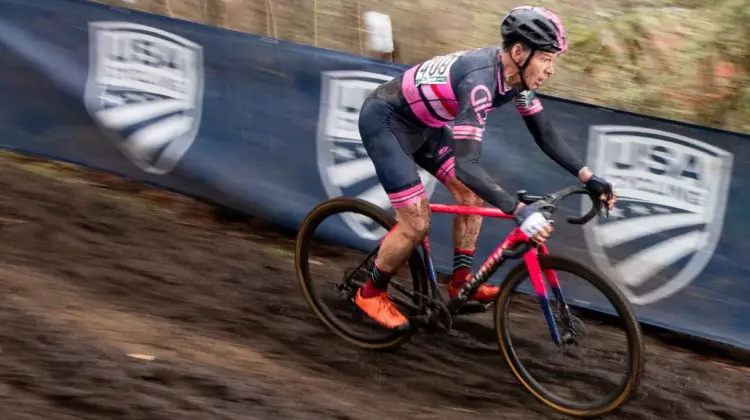 Todd Cassan raced to the Masters Men 55-59 National Championship. 2019 Cyclocross National Championships, Lakewood, WA. © A. Yee / Cyclocross Magazine