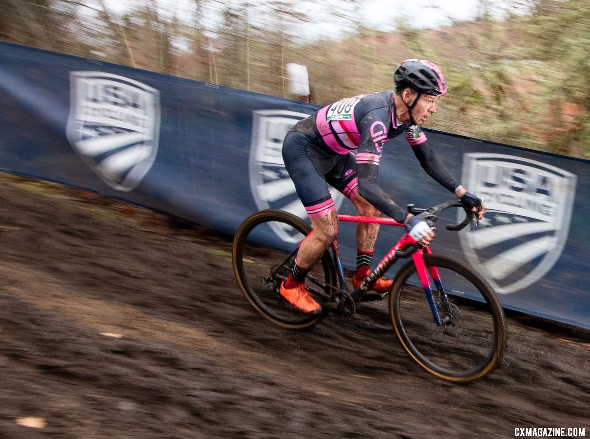 Todd Cassan raced to the Masters Men 55-59 National Championship. 2019 Cyclocross National Championships, Lakewood, WA. © A. Yee / Cyclocross Magazine