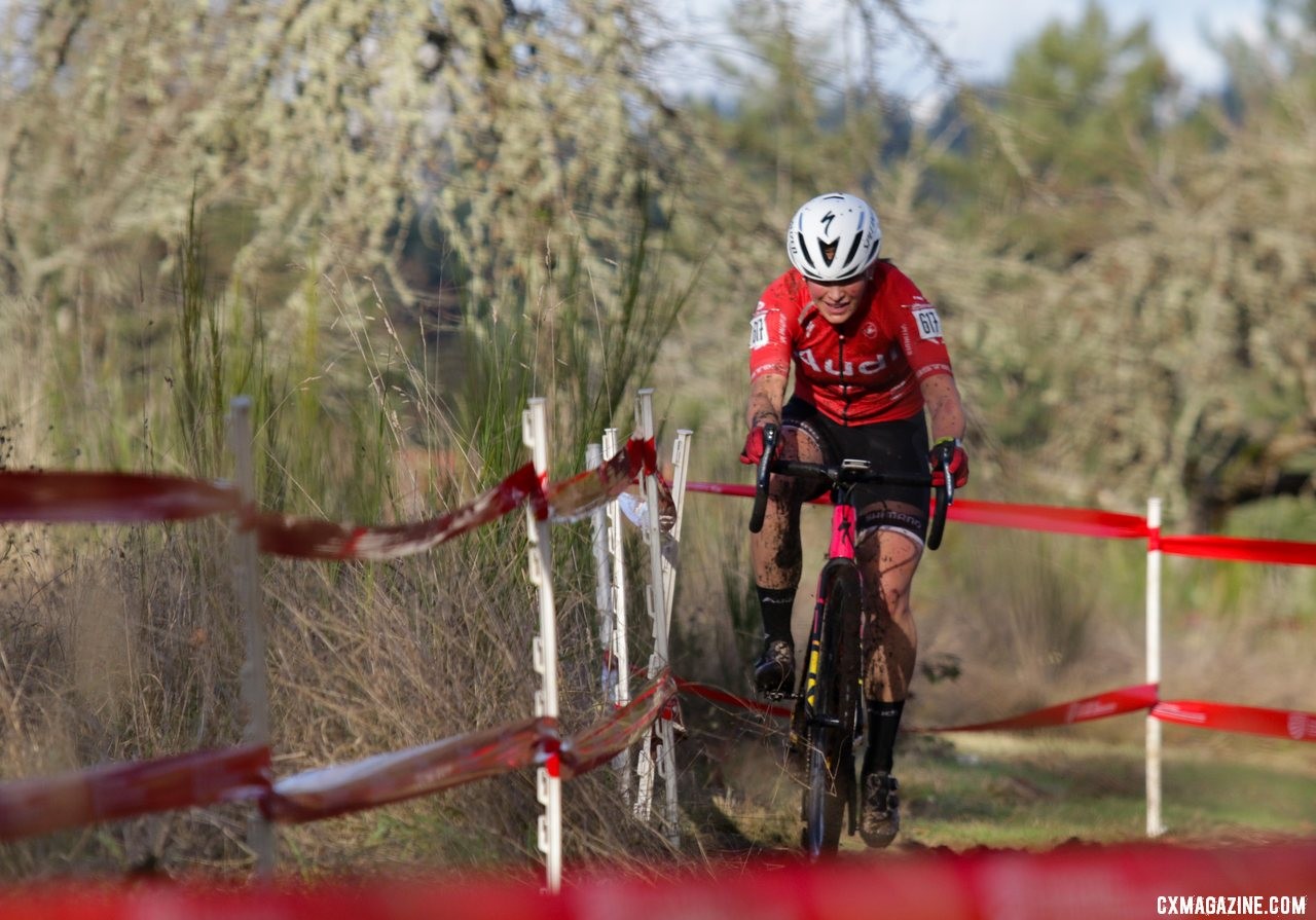 Laura Matsen Ko got off to a fast start on Friday. 2019 Cyclocross National Championships, Lakewood, WA. © D. Mable / Cyclocross Magazine