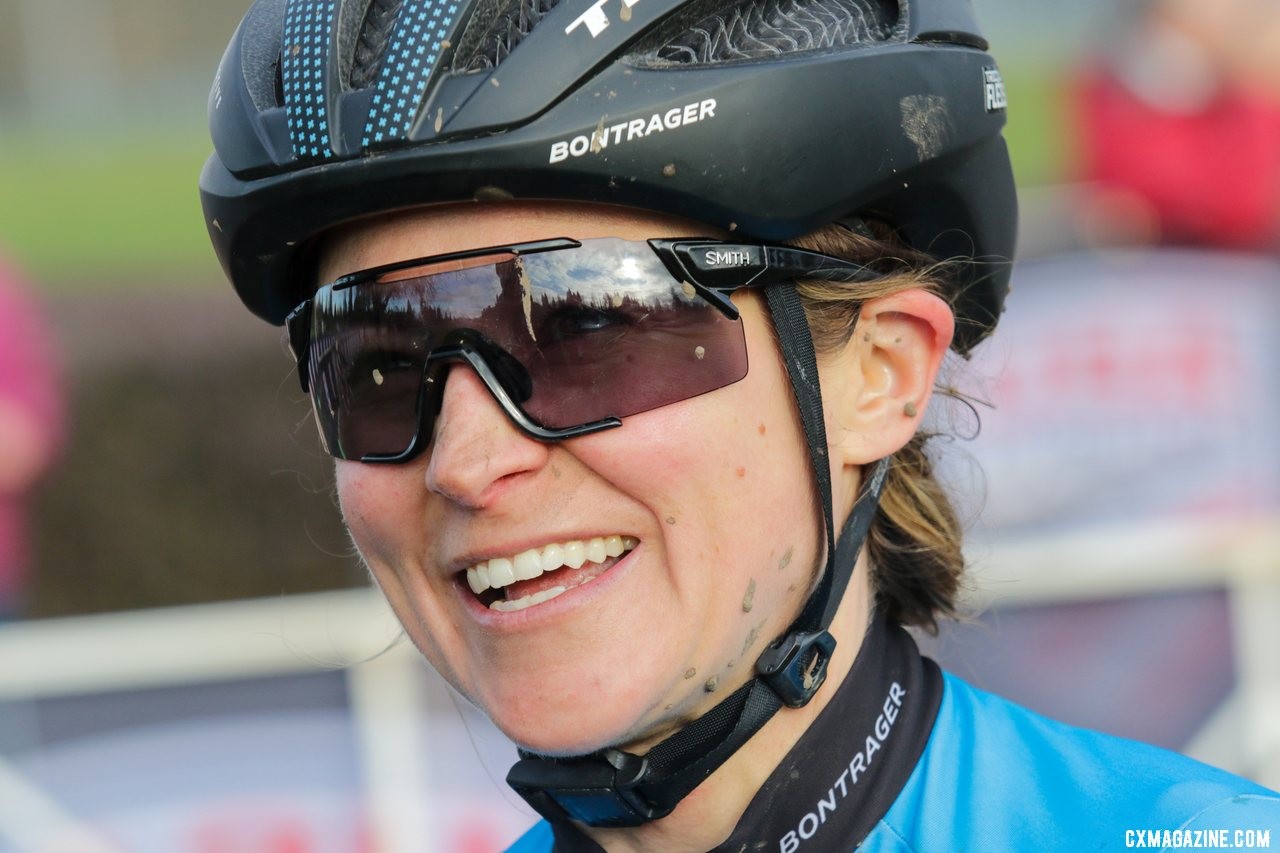 Tricia Fleischer got the chance to race in front of family and friends on Friday. Masters Women 40-44. 2019 Cyclocross National Championships, Lakewood, WA. © D. Mable / Cyclocross Magazine