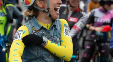 It was all fun and games at the starting line of the Women's Singlespeed race. Singlespeed Women. 2019 Cyclocross National Championships, Lakewood, WA. © A. Yee / Cyclocross Magazine