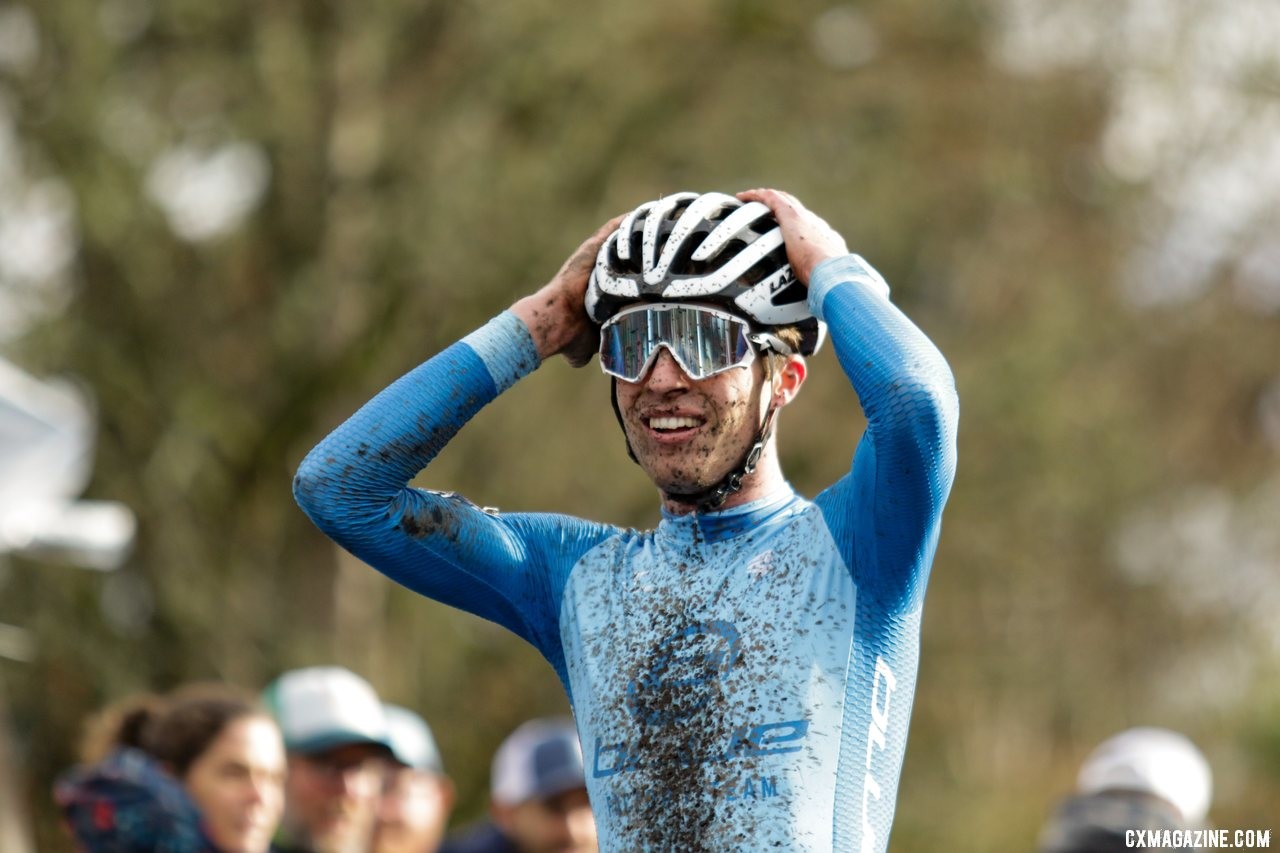 Eric Brunner won the race of 2019 Collegiate Champs and took his second title of the week. U23 Men. 2019 Cyclocross National Championships, Lakewood, WA. © D. Mable / Cyclocross Magazine