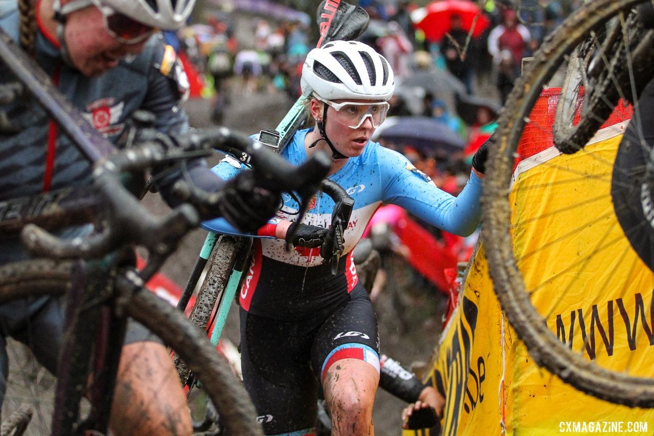 Riders had to stay alert with the challenging conditions. 2019 Namur UCI Cyclocross World Cup. © B. Hazen / Cyclocross Magazine