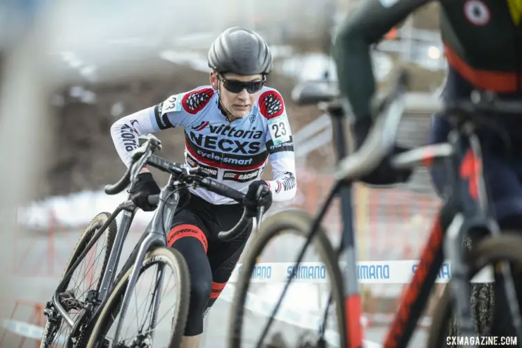 Finnegan O'Connor sported the U23 Men's leader's jersey on Saturday. 2019 NBX Gran Prix of Cross Day 1. © Angelica Dixon