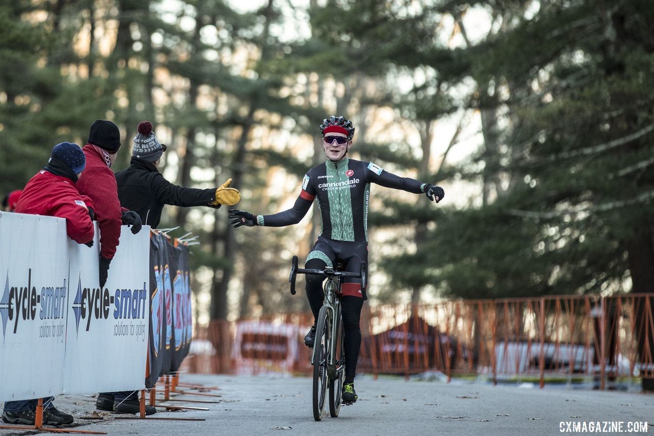 Lane Maher took the Elite Men's win on Day 1 of the 2019 NBX Gran Prix of Cyclocross weekend. © Angelica Dixon