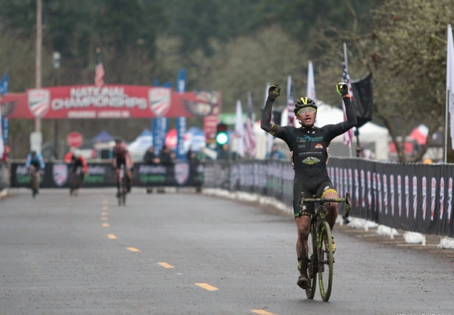 Caleb Thompson won the Masters Men 35-39 race at the 2019 Cyclocross National Championships. © A. Yee / Cyclocross Magazine