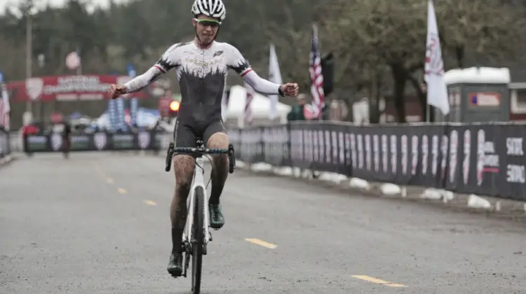 Eric Brunner won the 2019 Collegiate Club National Championship. © A. Yee / Cyclocross Magazine