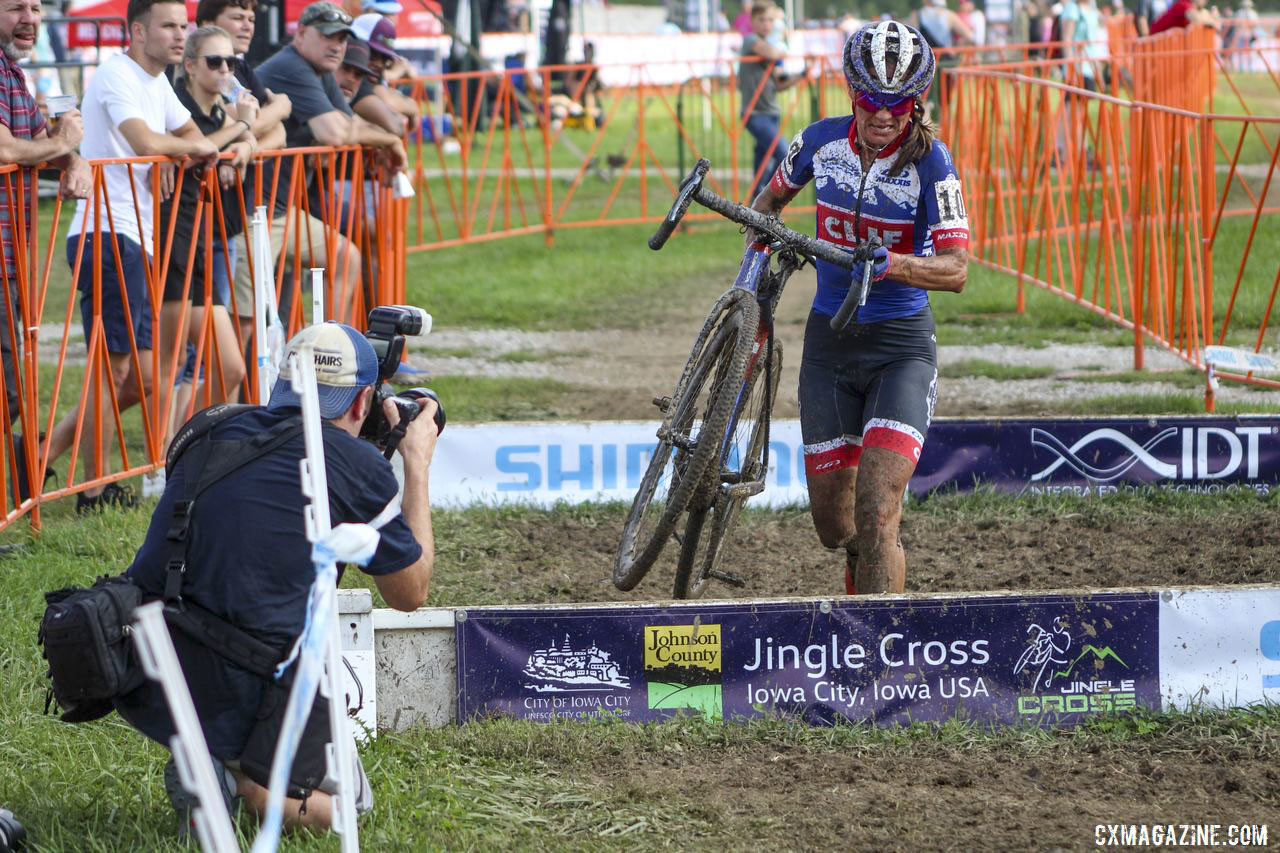 Bruce Buckley wears his Crosshairs hat to this day to pay homage to his start as a cyclocross photographer. © Z. Schuster / Cyclocross Magazine