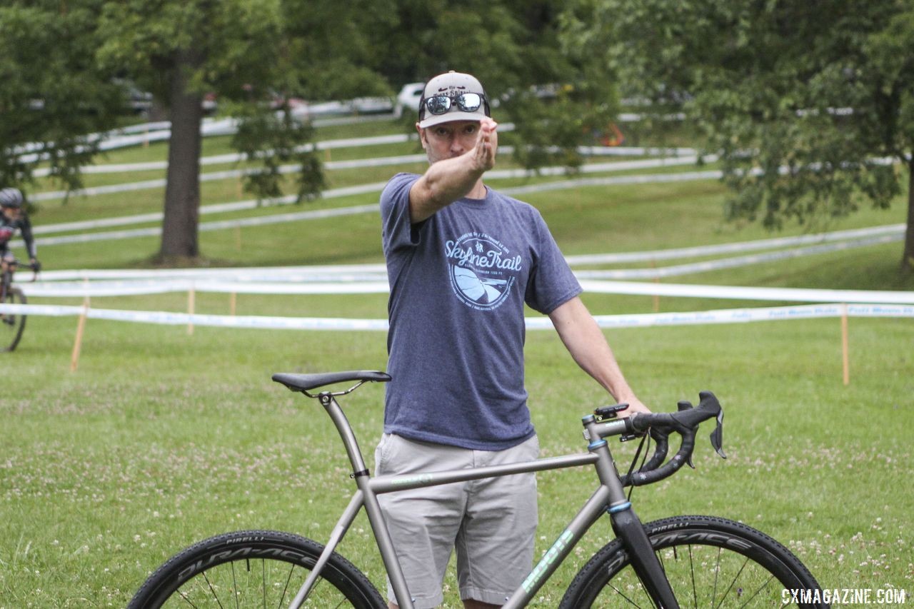 Client work, including helping shoot team bikes, is a regular part of Buckley's work. © Z. Schuster / Cyclocross Magazine 