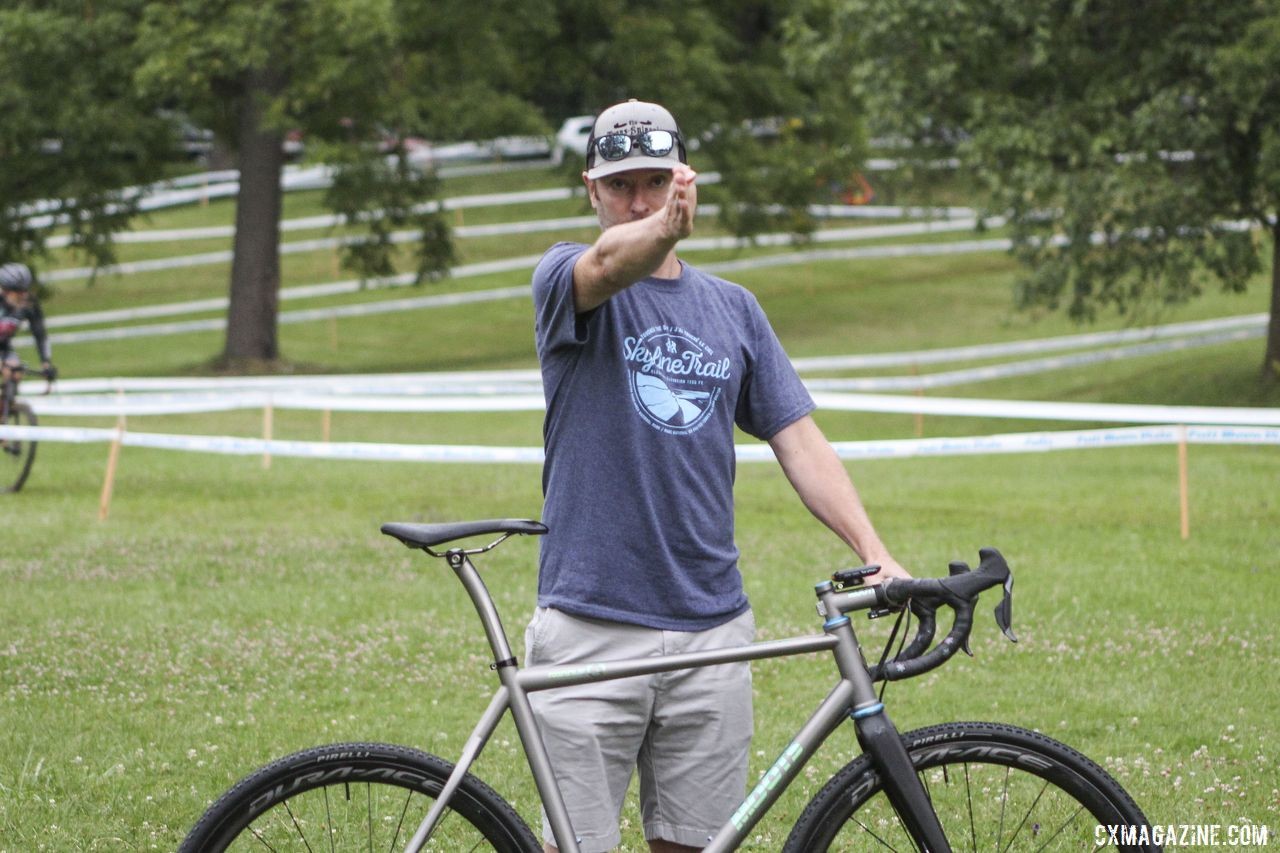 Client work, including helping shoot team bikes, is a regular part of Buckley's work. © Z. Schuster / Cyclocross Magazine