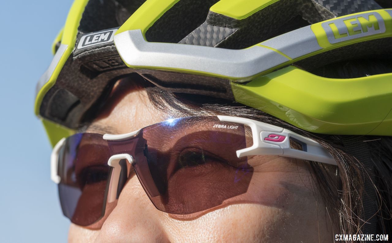 The Julbo Aerolite glasses come with adjustable nosepieces.. © Cyclocross Magazine