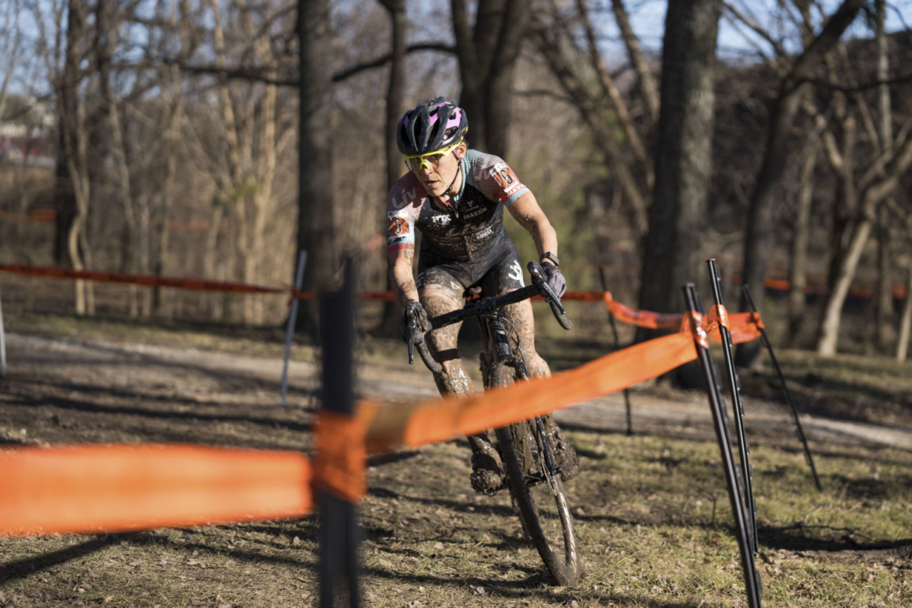 Crystal Anthony rode to a third-place finish on Saturday. 2019 Ruts n' Guts Day 1. © P. Means / Cyclocross Magazine