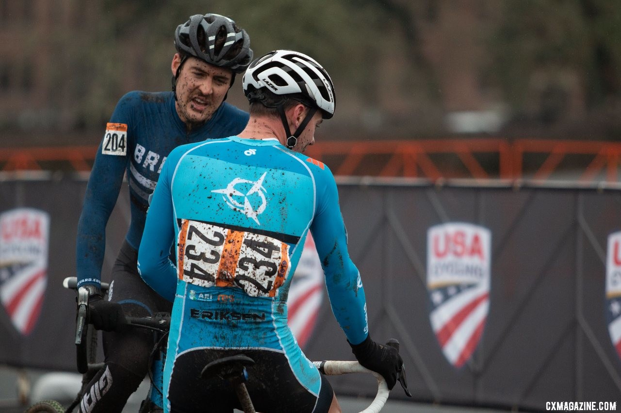 The thrill of victory and agony of defeat. Masters 30-34 Men. 2019 Cyclocross National Championships, Lakewood, WA. © A. Yee / Cyclocross Magazine