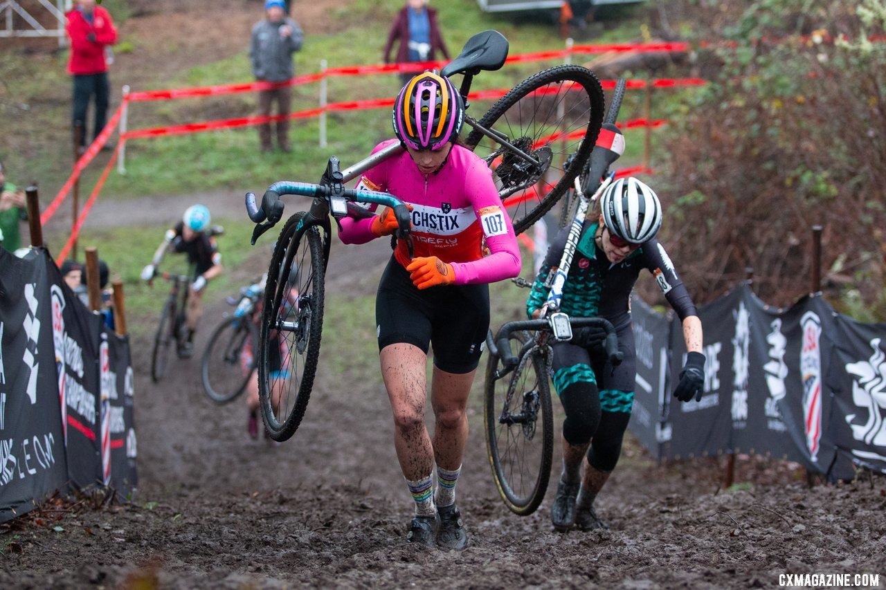 Daniele Arman ran to the win. 2019 Cyclocross National Championships, Lakewood, WA. © A. Yee / Cyclocross Magazine