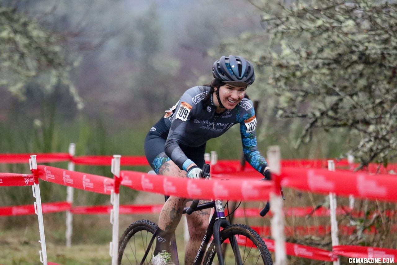 Rhys May, 9th, Masters Women 30-34. 2019 Cyclocross National Championships, Lakewood, WA. © D. Mable / Cyclocross Magazine