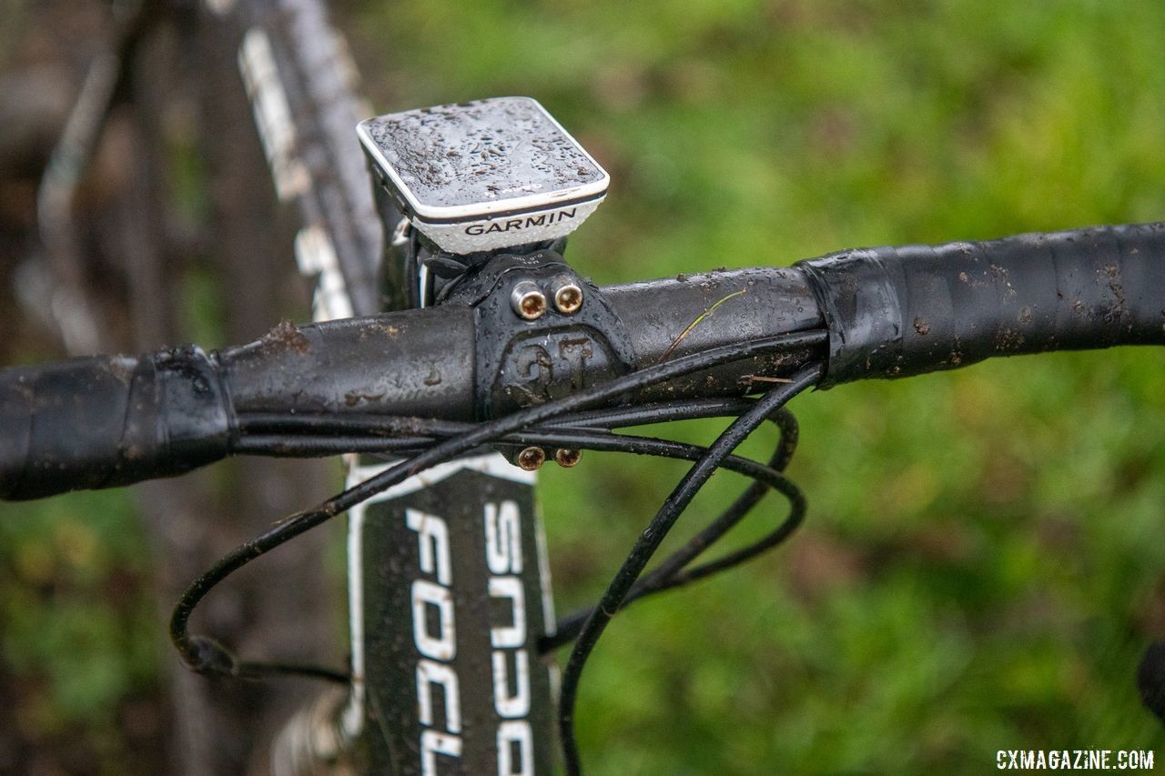 Smith's S-Works handlebar has 75mm of reach for a better fit with modern integrated shifters. George Smith's National Championship Focus Mares, 2019 Cyclocross National Championships, Lakewood, WA.