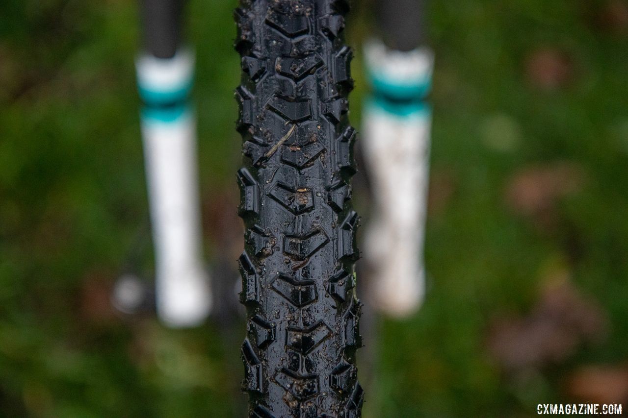 Donnelly's BOS tire is the company's most aggressive mud tread. George Smith's National Championship Focus Mares, 2019 Cyclocross National Championships, Lakewood, WA.