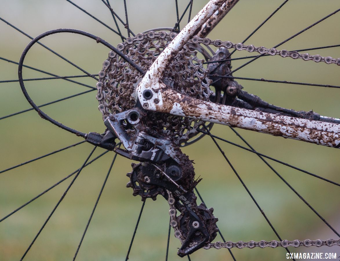 The Boone frame routes shift cables internally. Andrew Strohmeyer's Trek Boone. 2019 USA Cycling Cyclocross National Championships bike profiles, Lakewood, WA. © A. Yee / Cyclocross Magazine