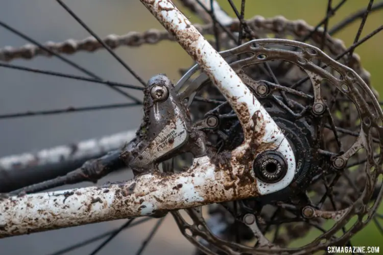 Strohmeyer's Boone was equipped with flush mount thru-axles. Andrew Strohmeyer's Trek Boone. 2019 USA Cycling Cyclocross National Championships bike profiles, Lakewood, WA. © A. Yee / Cyclocross Magazine