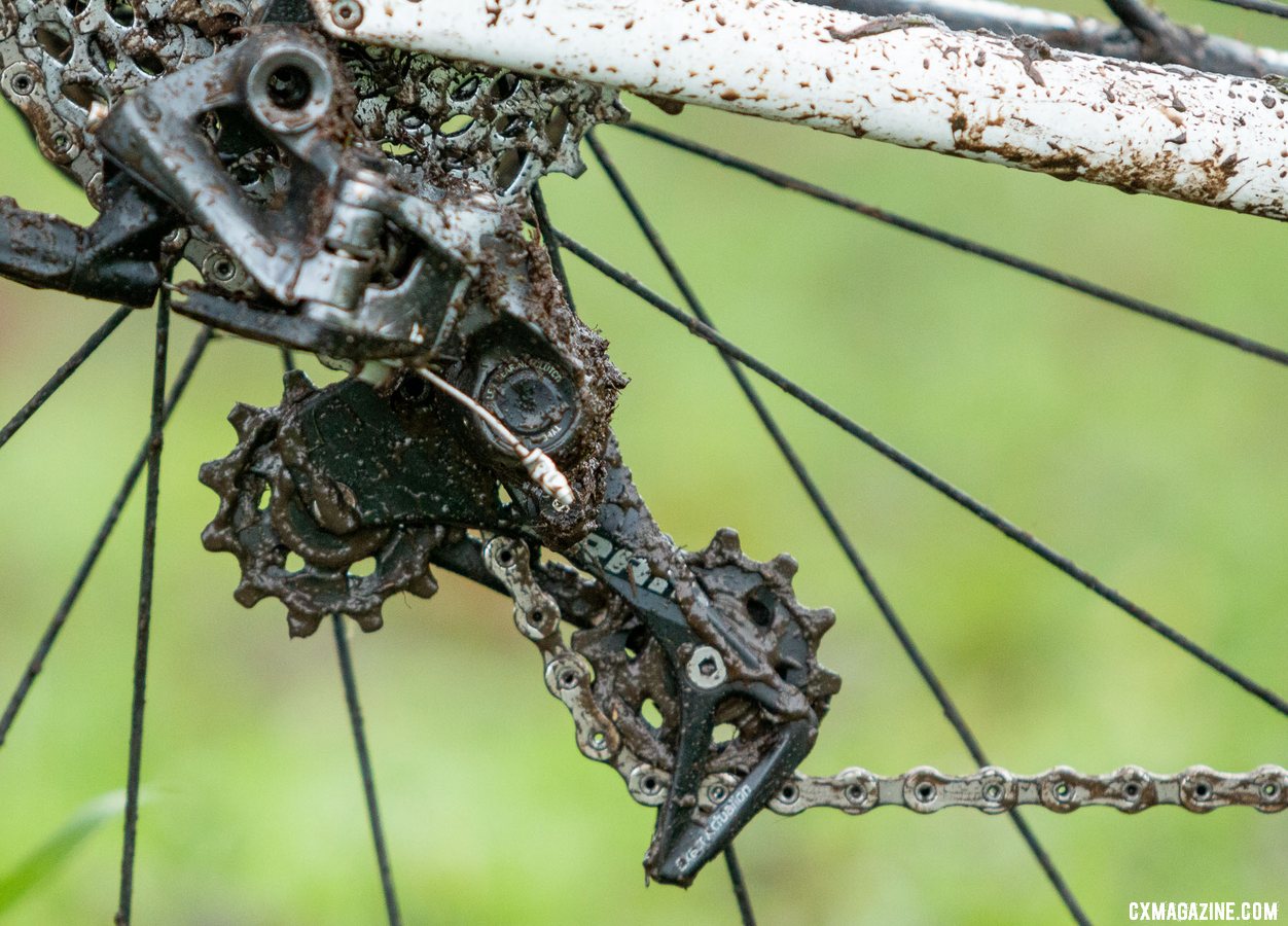 Swartz ran the tried-and-true SRAM Force 1 rear derailleur this season. Caleb Swartz's Lakewood Nationals Collegiate Varsity Trek Boone. © A. Yee / Cyclocross Magazine