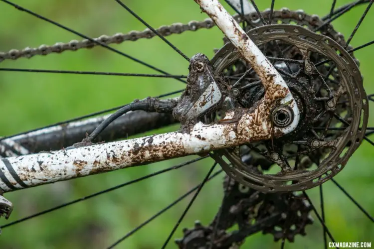 SRAM is a Trek partner, and Swartz ran its Force HRD flat mount calipers and Centerline rotors. Caleb Swartz's Lakewood Nationals Collegiate Varsity Trek Boone. © A. Yee / Cyclocross Magazine