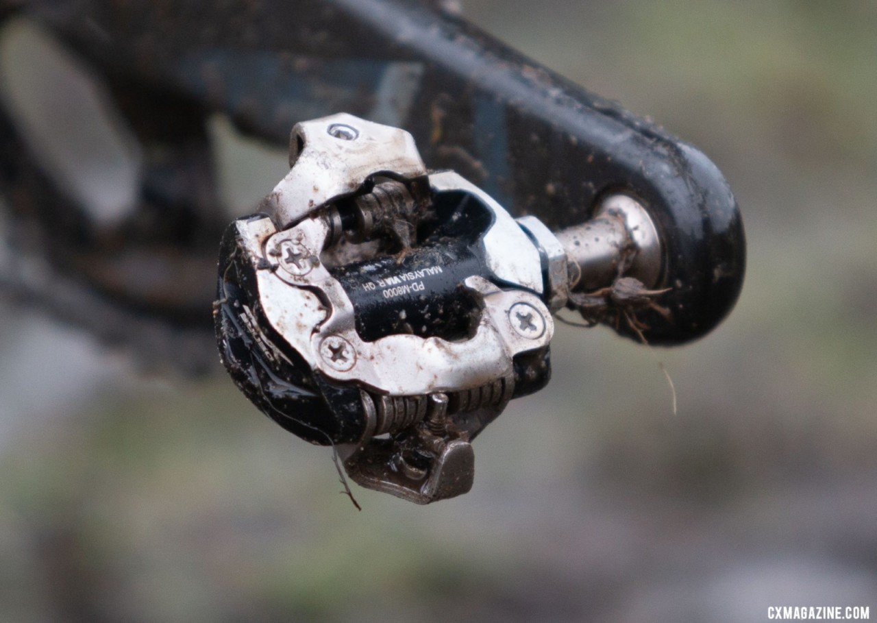 Shimano SPD pedals are popular amongst crossers, no matter what gruppo they ride. Emily Cameron's Collegiate Club Women-winning Giant TCX cyclocross bike. 2019 USA Cycling Cyclocross National Championships bike profiles, Lakewood, WA. Photo: © A. Yee / Cyclocross Magazine