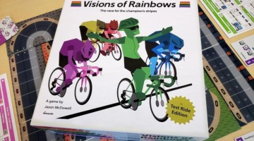 Visions of Rainbows is a new cycling board game by Jason McDowell