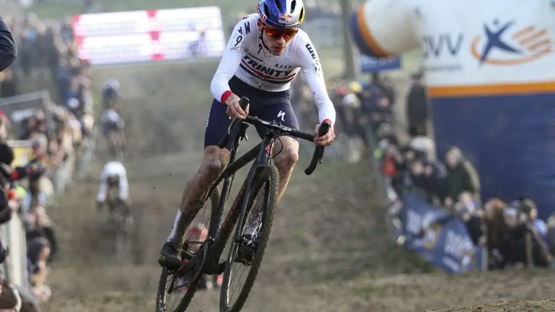 Tom Pidcock had another strong ride, finishing third. 2020 GP Sven Nys, Baal. © B. Hazen / Cyclocross Magazine