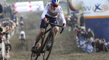 Tom Pidcock had another strong ride, finishing third. 2020 GP Sven Nys, Baal. © B. Hazen / Cyclocross Magazine