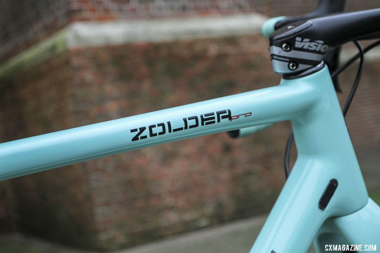 The name Zolder is apt for Van Aert. Wout van Aert's 2019 Azencross Loenhout Bianchi Zolder Pro. © B. Hazen / Cyclocross Magazine