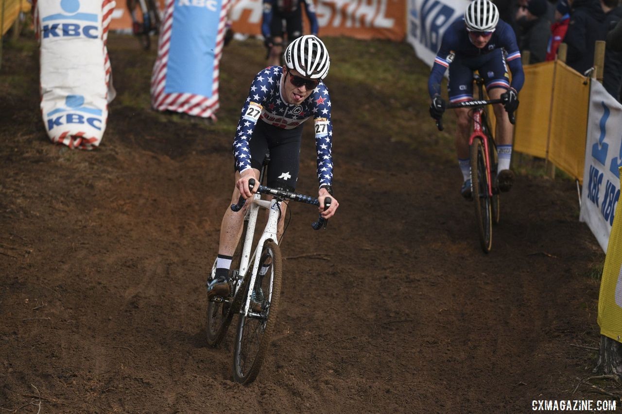 Brunner raced in Europe over Kerstperiode, and he will represent the U.S. at U23 Worlds. © B. Hazen / Cyclocross Magazine