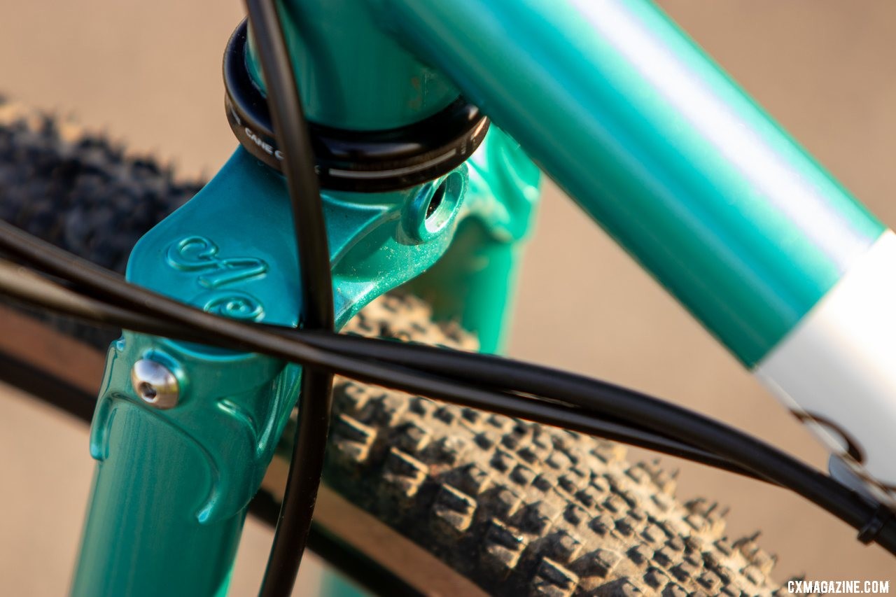 The fork crown is a stunner. The new All-City Super Professional cyclocross bike. © Cyclocross Magazine